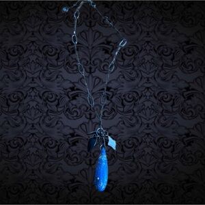 🖤2 for 10🖤 Blue stone necklace silver chain